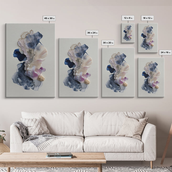 Tonal Floral Diptych Framed Canvas Print, Master Bedroom, Wall Decor, Bedroom Decor, Fine Art, Sanctuary, Farmhouse Wall Decor, MAS-2x3-46