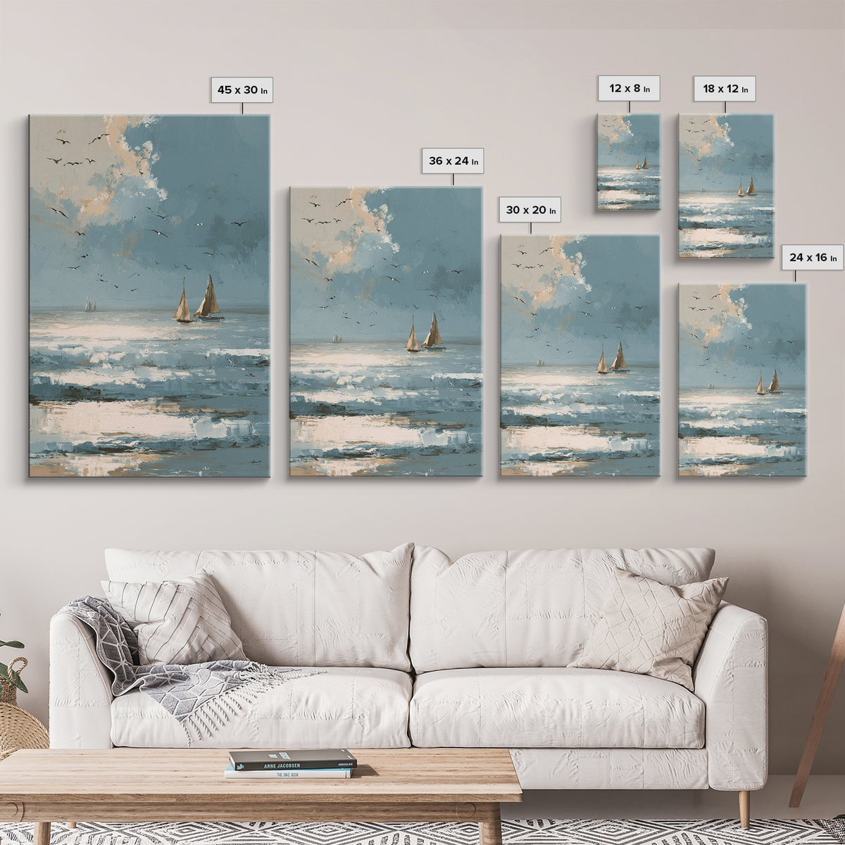 Hotel Coastal Landscape Canvas Print, Master Bedroom, Wall Decal, Bedroom Decor, Fine Art, Sanctuary, Wall Decor Bedroom, MAS-2x3-5