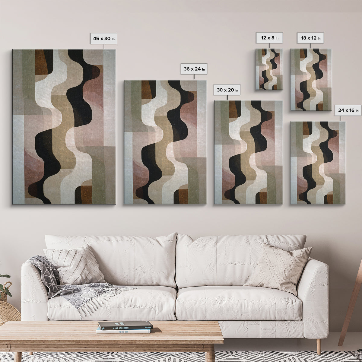 Abstract Wave Forms Framed Canvas Print, Master Bedroom, Wall Decor, Bedroom Decor, Fine Art, Sanctuary, Farmhouse Wall Decor, MAS-2x3-52