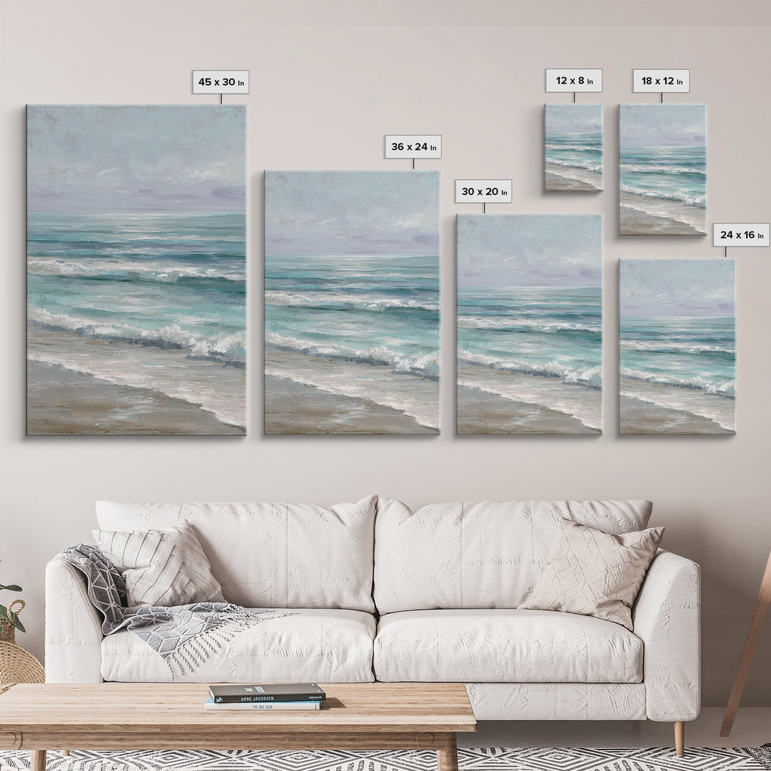Elegant Moonlit Ocean Horizon Canvas Print, Master Bedroom, Wall Decor Bedroom, Bedroom Decor, Sanctuary, Fine Art Print, MAS-2x3-57