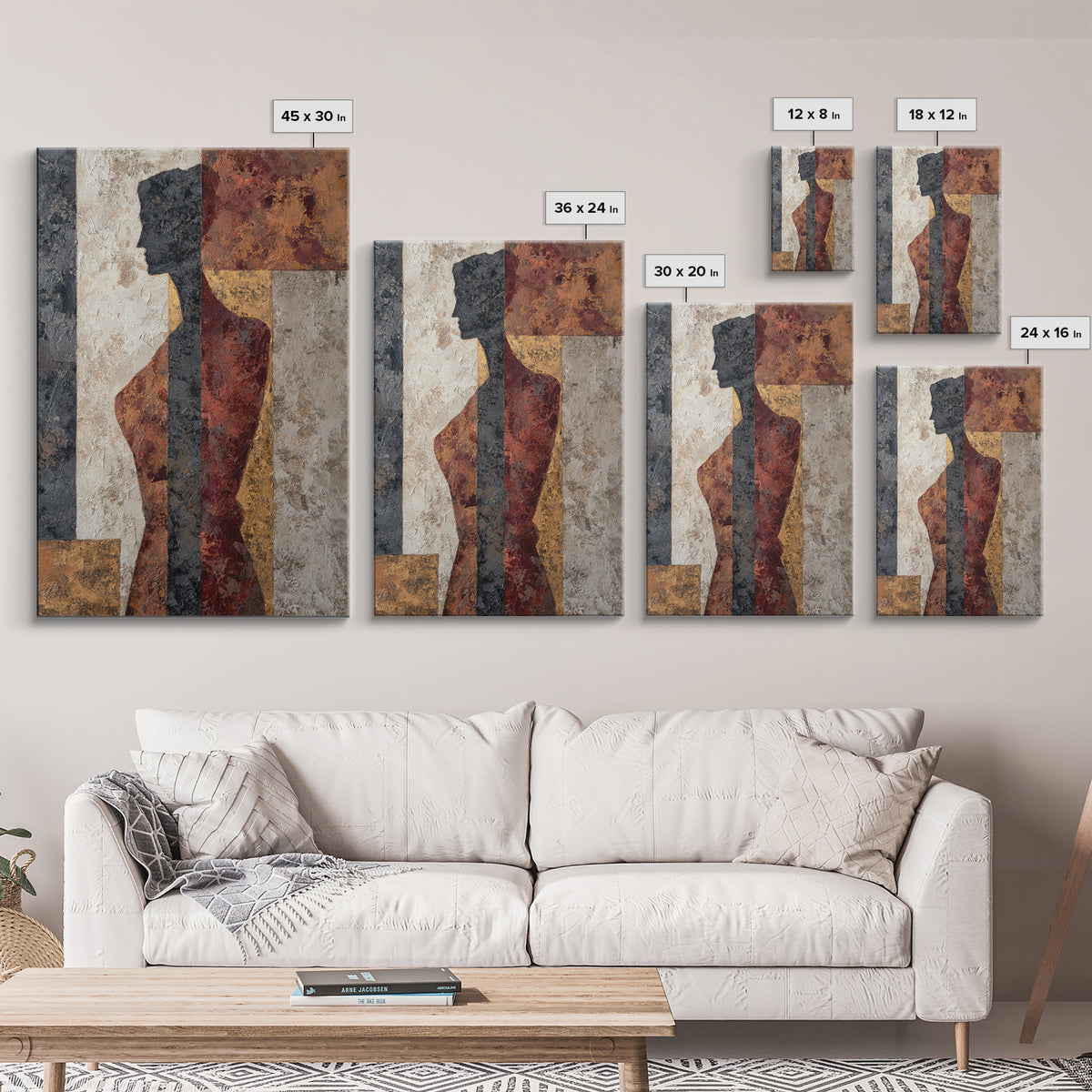 Classical Reclining Figure Implied Through Line Art Canvas Print, Master Bedroom, Minimalist Decor, Bedroom Decor, Sanctuary, MAS-2x3-6
