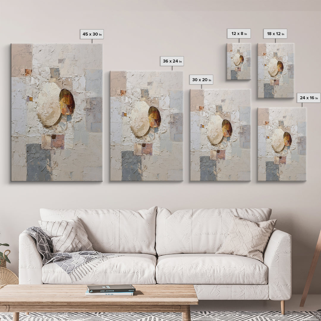 Minimal Stone Shapes Canvas Print, Master Bedroom, Wedding Decor, Bedroom Decor, Fine Art, Sanctuary, Rustic Home Decor, MAS-2x3-72