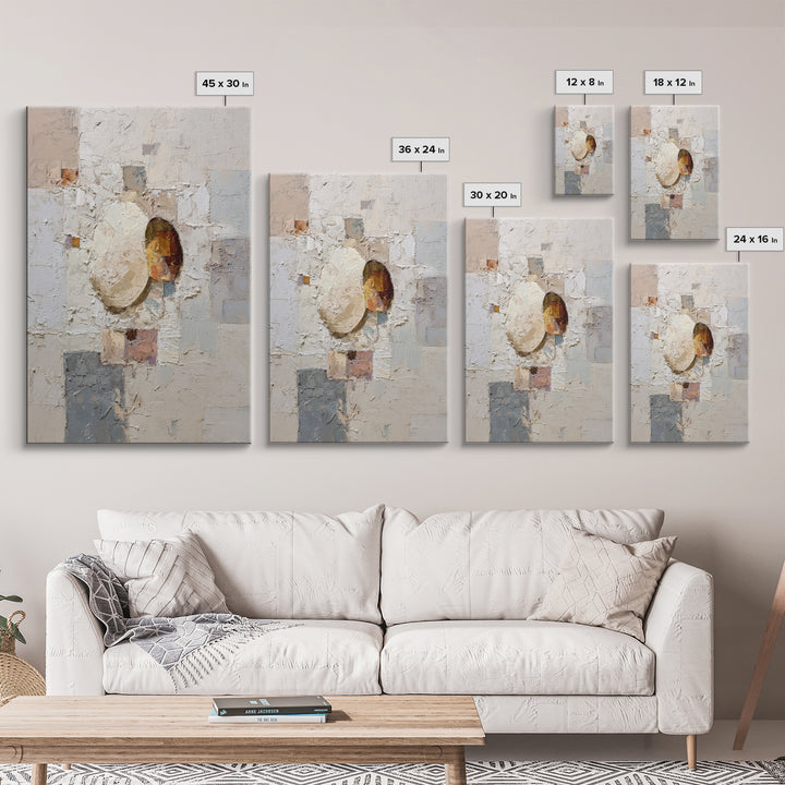 Minimal Stone Shapes Canvas Print, Master Bedroom, Wedding Decor, Bedroom Decor, Fine Art, Sanctuary, Rustic Home Decor, MAS-2x3-72