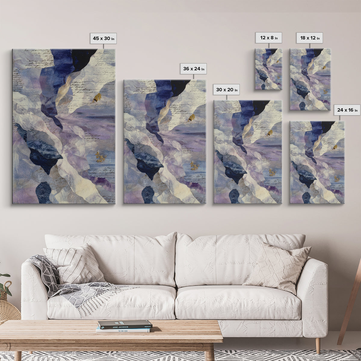 Abstract Wave Forms Framed Canvas Print, Master Bedroom, Signs for Home, Bedroom Decor, Abstract Art, Sanctuary, Luxury Decor, MAS-2x3-76
