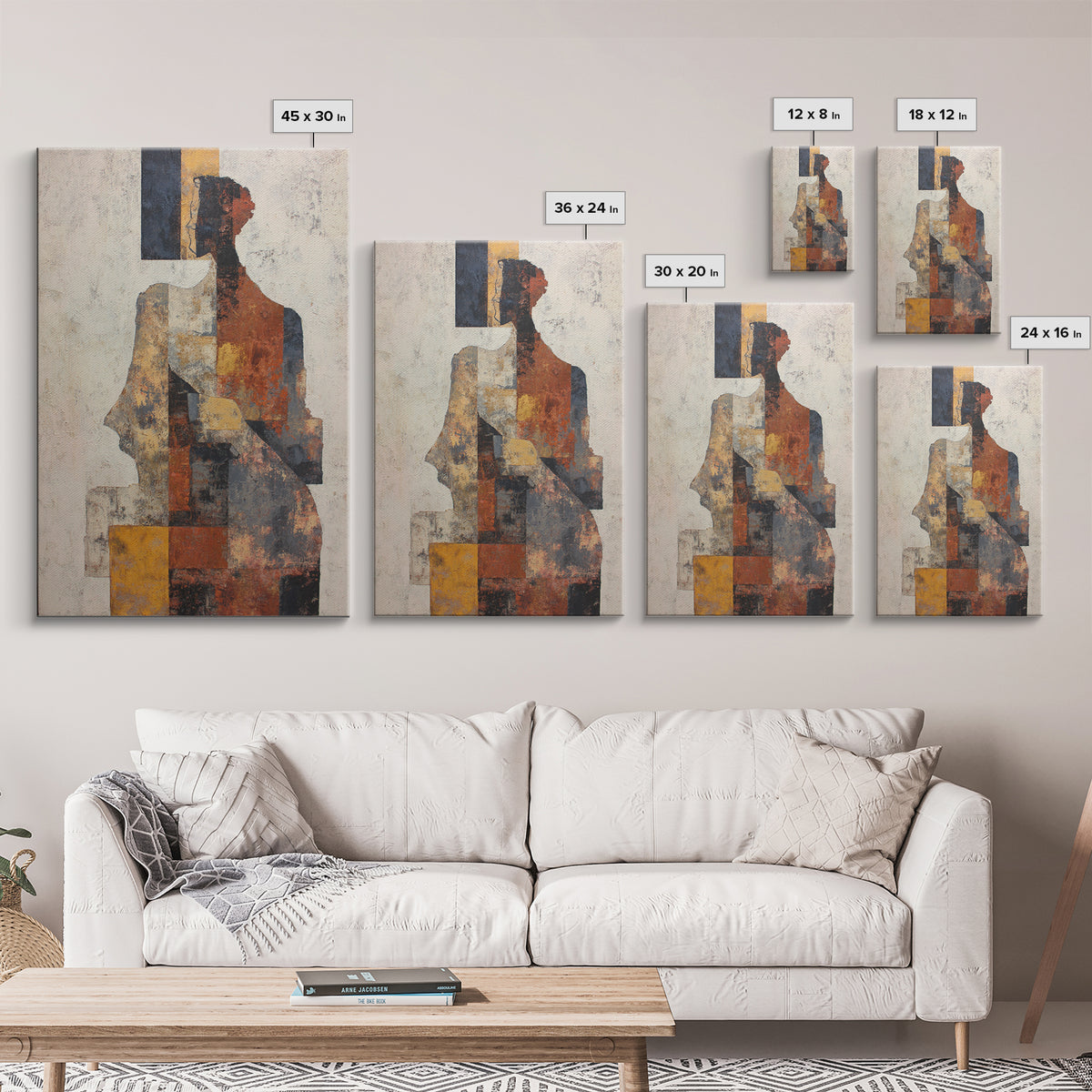 Classical Reclining Figure Implied Through Line Art Canvas Print, Master Bedroom, Printable Art, Bedroom Decor, Sanctuary, MAS-2x3-78