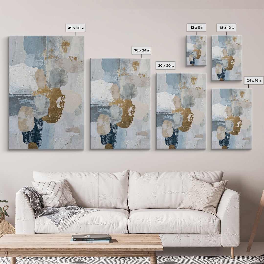 Minimal Stone Shapes Canvas Print, Master Bedroom, Bedroom Prints, Bedroom Decor, Abstract Art, Sanctuary, Gallery Decor, MAS-2x3-96