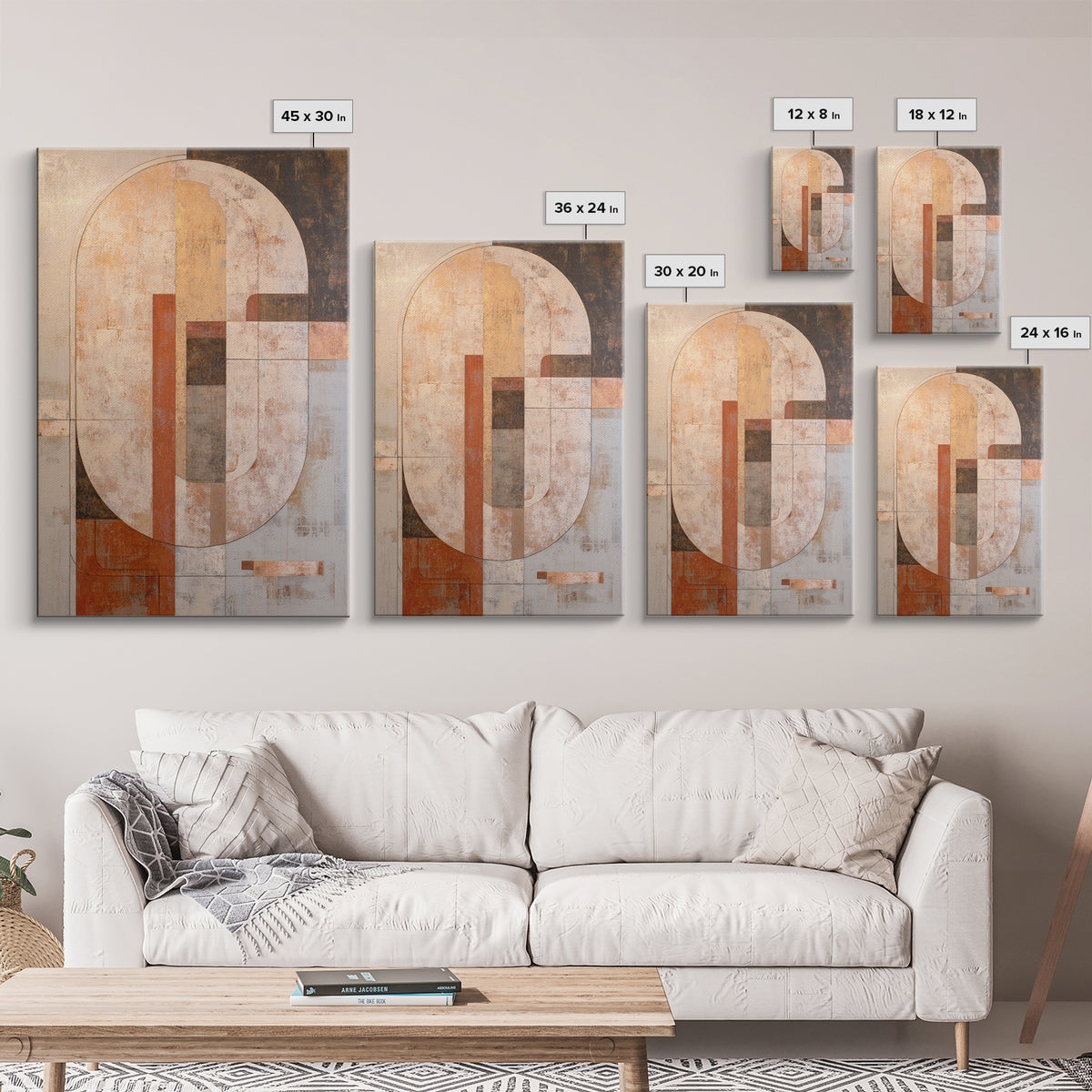 Large Cream Abstract Framed Canvas Print, Master Bedroom, Rustic Home Decor, Bedroom Decor, Abstract Art, Sanctuary, MAS-2x3-97