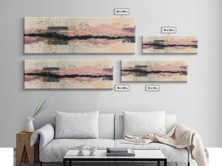 Abstract Wave Forms Canvas Print, Master Bedroom, Gallery Decor, Bedroom Decor, Fine Art, Sanctuary, Wall Art, Home Decor, MAS-3x1-36