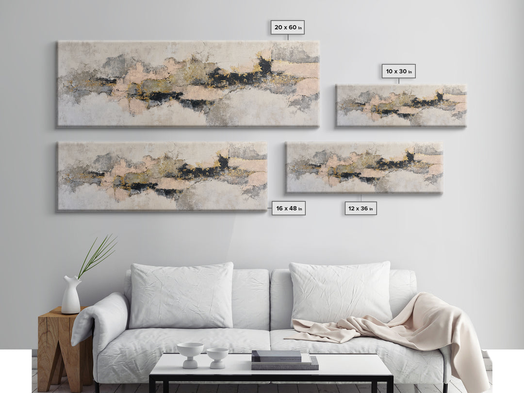Soft Abstract Linen Texture Canvas Print, Master Bedroom, Bedroom Decor, Abstract Art, Sanctuary, Bedroom Prints, MAS-3x1-43