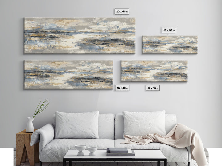 Minimal Stone Shapes Canvas Print, Master Bedroom, Bedroom Decor, Abstract Art, Sanctuary, Minimalist Wall Art, MAS-3x1-80