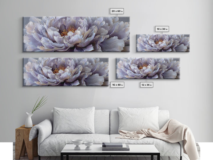 Romantic Neutral Peony Closeup Framed Canvas Print, Master Bedroom, Signs for Home, Bedroom Decor, Fine Art, Sanctuary, MAS-3x1-90