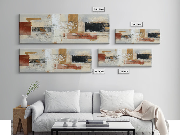 Soft Abstract Linen Texture Canvas Print, Master Bedroom, Bedroom Decor, Abstract Art, Sanctuary, Bedroom Prints, MAS-3x1-91