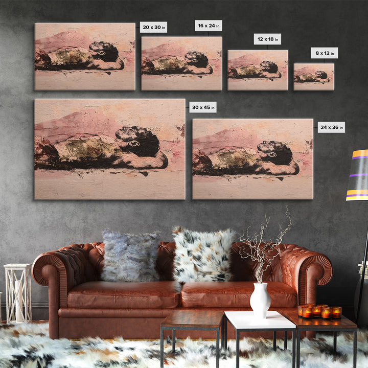Classical Reclining Figure Implied Through Line Art Canvas Print, Master Bedroom, Printable Art, Bedroom Decor, Sanctuary, MAS-3x2-2