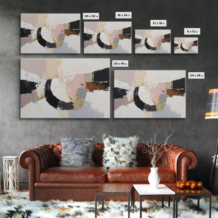 Large Cream Abstract Canvas Print, Master Bedroom, Signs for Home, Bedroom Decor, Abstract Art, Sanctuary, Luxury Decor, MAS-3x2-21