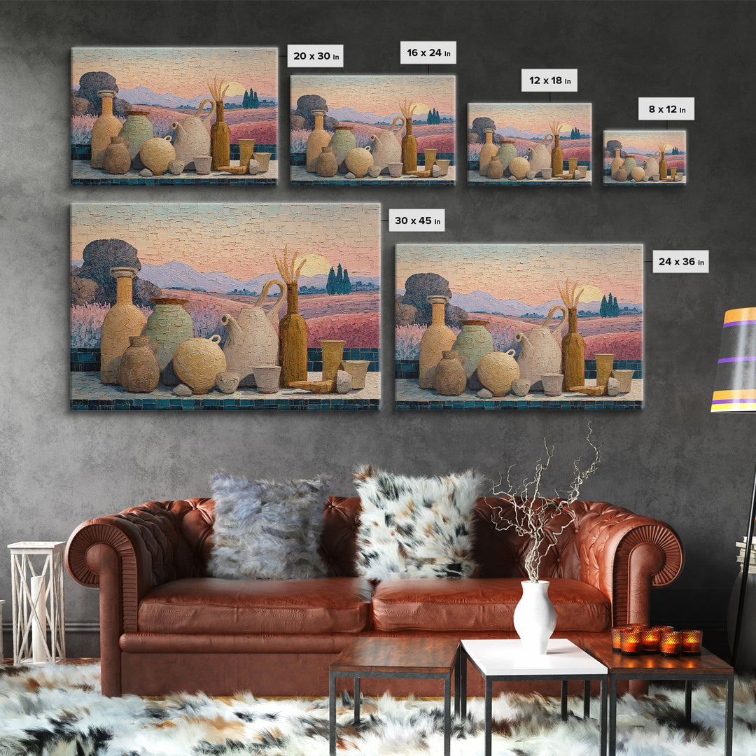 Lavender Field at Twilight Canvas Print, Master Bedroom, Farmhouse Wall Decor, Bedroom Decor, Oil Painting, Sanctuary, MAS-3x2-22