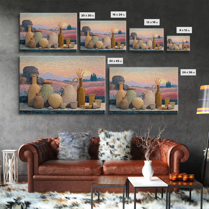 Lavender Field at Twilight Canvas Print, Master Bedroom, Farmhouse Wall Decor, Bedroom Decor, Oil Painting, Sanctuary, MAS-3x2-22
