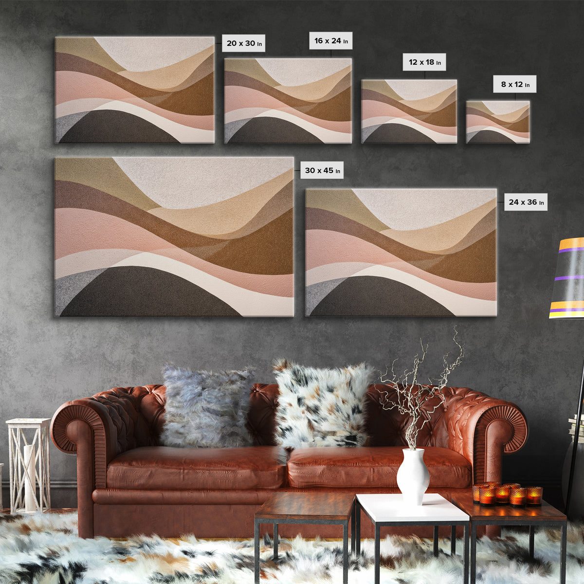 Abstract Wave Forms Framed Canvas Print, Master Bedroom, Signs for Home, Bedroom Decor, Abstract Art, Sanctuary, Luxury Decor, MAS-3x2-24