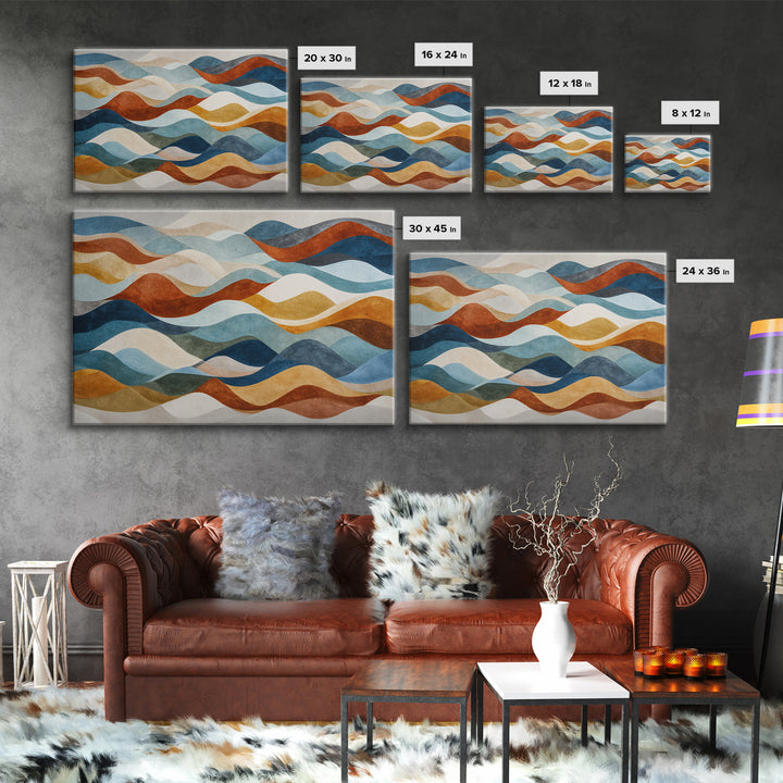 Abstract Wave Forms Canvas Print, Master Bedroom, Gallery Decor, Bedroom Decor, Fine Art, Sanctuary, Wall Art, Home Decor, MAS-3x2-48