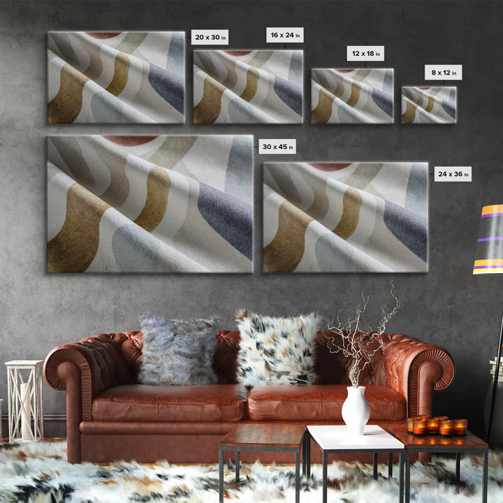 Soft Abstract Linen Texture Framed Canvas Print, Master Bedroom, Farmhouse Wall Decor, Bedroom Decor, Abstract Art, Sanctuary, MAS-3x2-55