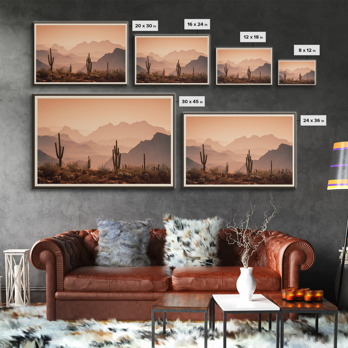 Quiet Desert Dusk Canvas Print, Master Bedroom, Bedroom Prints, Bedroom Decor, Sanctuary, Gallery Decor, Neutral Decor, MAS-3x2-62