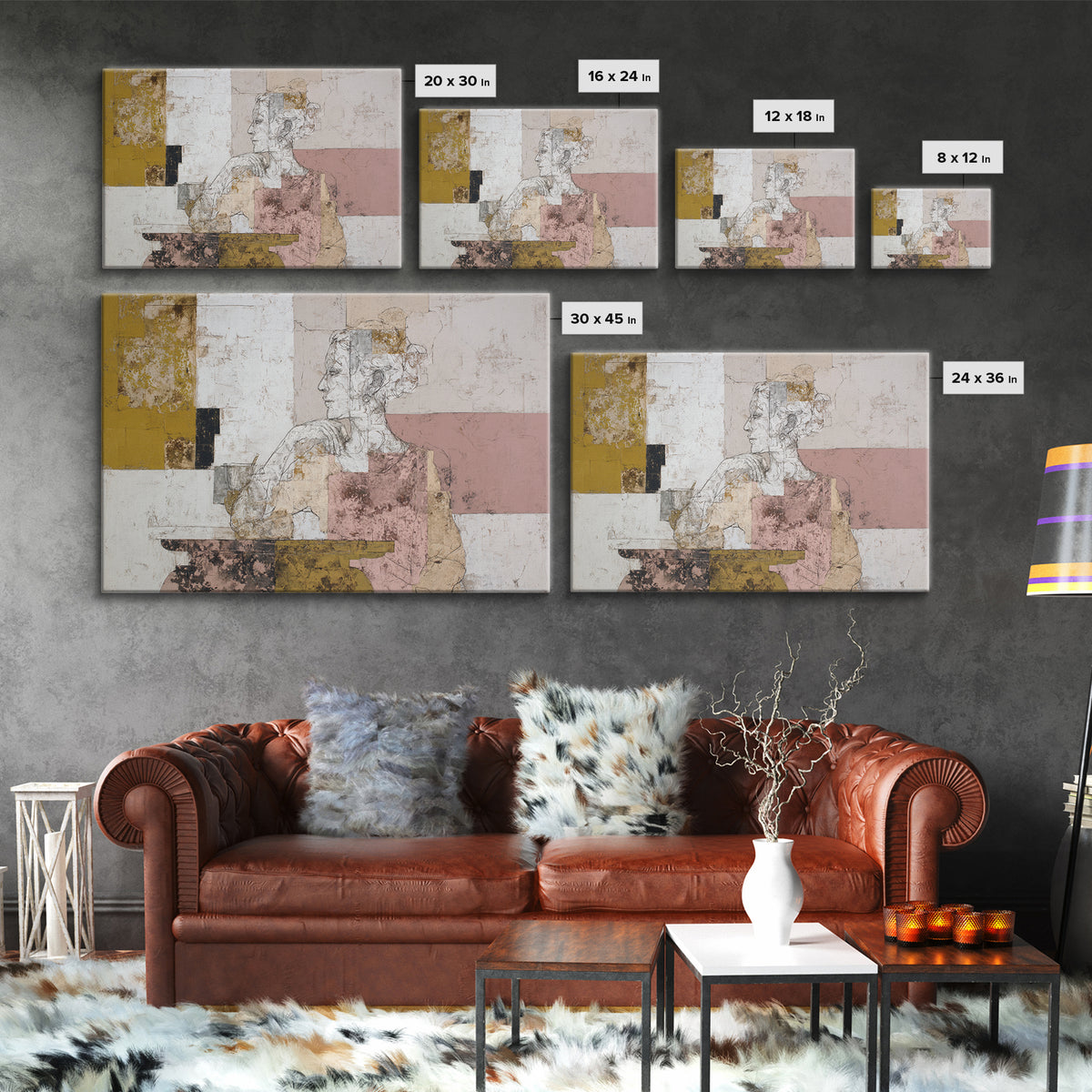 Classical Reclining Figure Implied Through Line Art Canvas Print, Master Bedroom, Wall Decor Bedroom, Bedroom Decor, Sanctuary, MAS-3x2-74