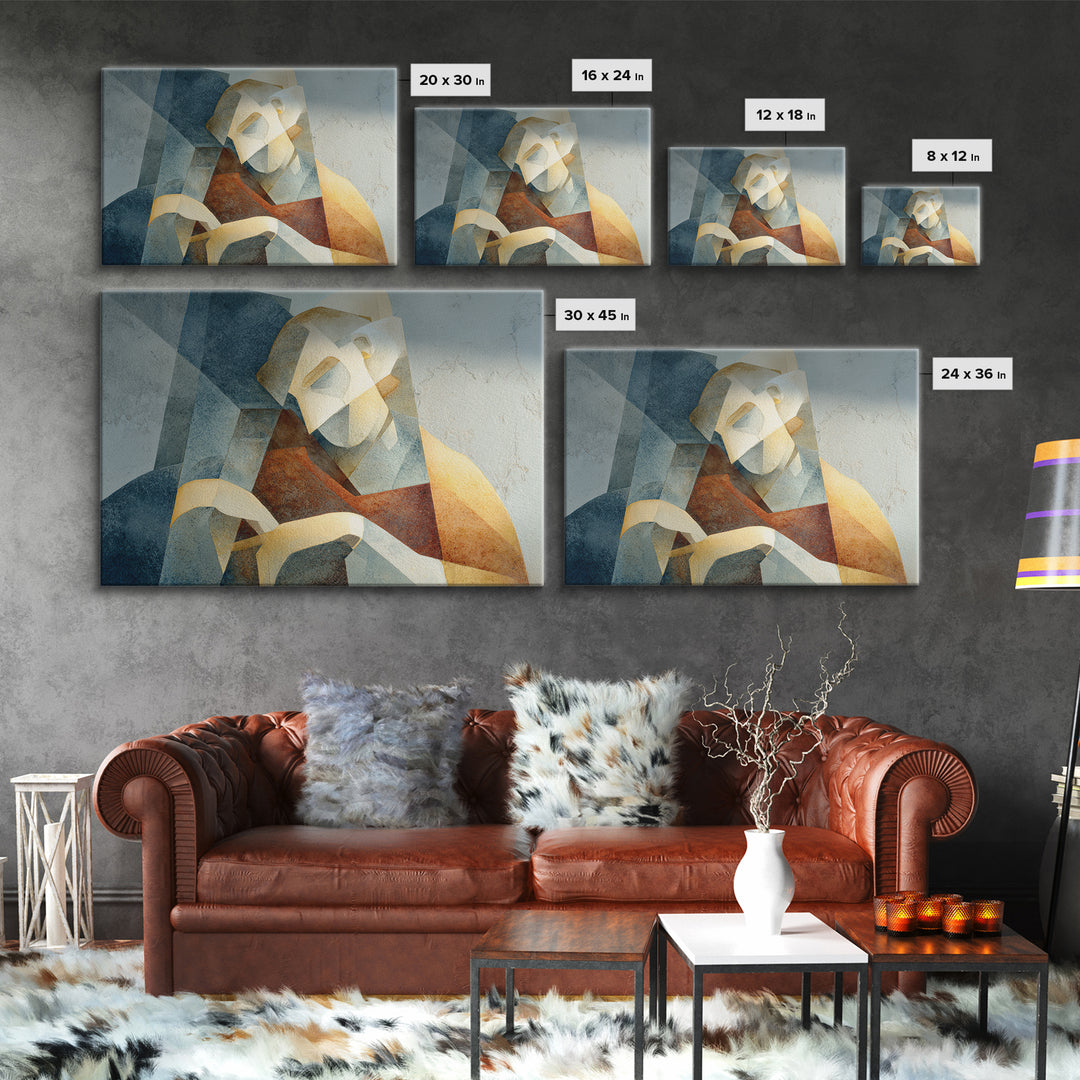 Classical Reclining Figure Implied Through Line Art Canvas Print, Master Bedroom, Above Bed Wall Decor, Bedroom Decor, MAS-3x2-98