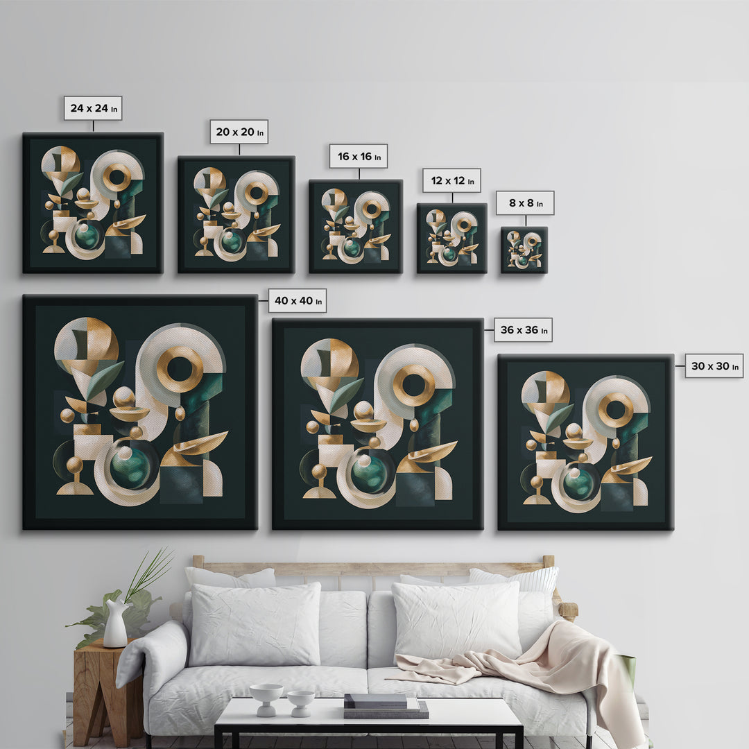 Surreal Room of Floating Objects as Decorative Canvas Print, Maximalist Art, Digital Prints, Living Room Decor, Maximal, MAX-1x1-81