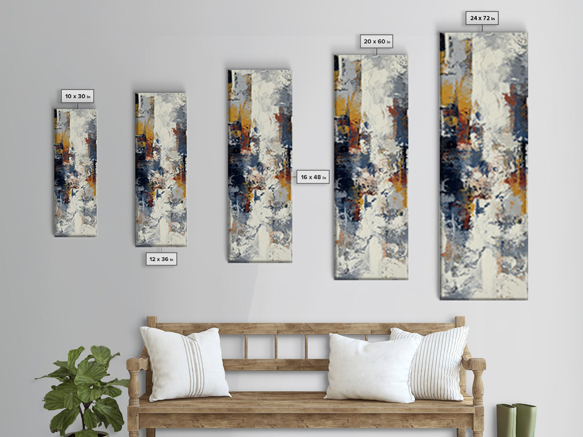 Chaotic Joyful Abstract Canvas Print, Maximalist Art, Retro Wall Art, Living Room Decor, Abstract Art, Maximal, MAX-1x3-10