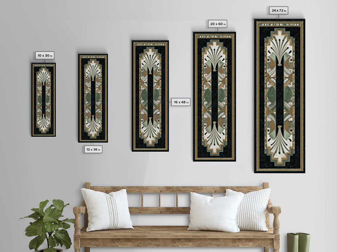 Folk Art Animal Parade Framed Canvas Print, Maximalist Art, Minimalist Decor, Living Room Decor, Fine Art, Maximal, Art Nouveau, MAX-1x3-4