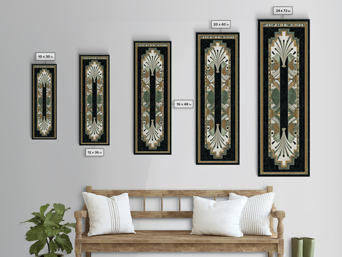 Folk Art Animal Parade Framed Canvas Print, Maximalist Art, Minimalist Decor, Living Room Decor, Fine Art, Maximal, Art Nouveau, MAX-1x3-4