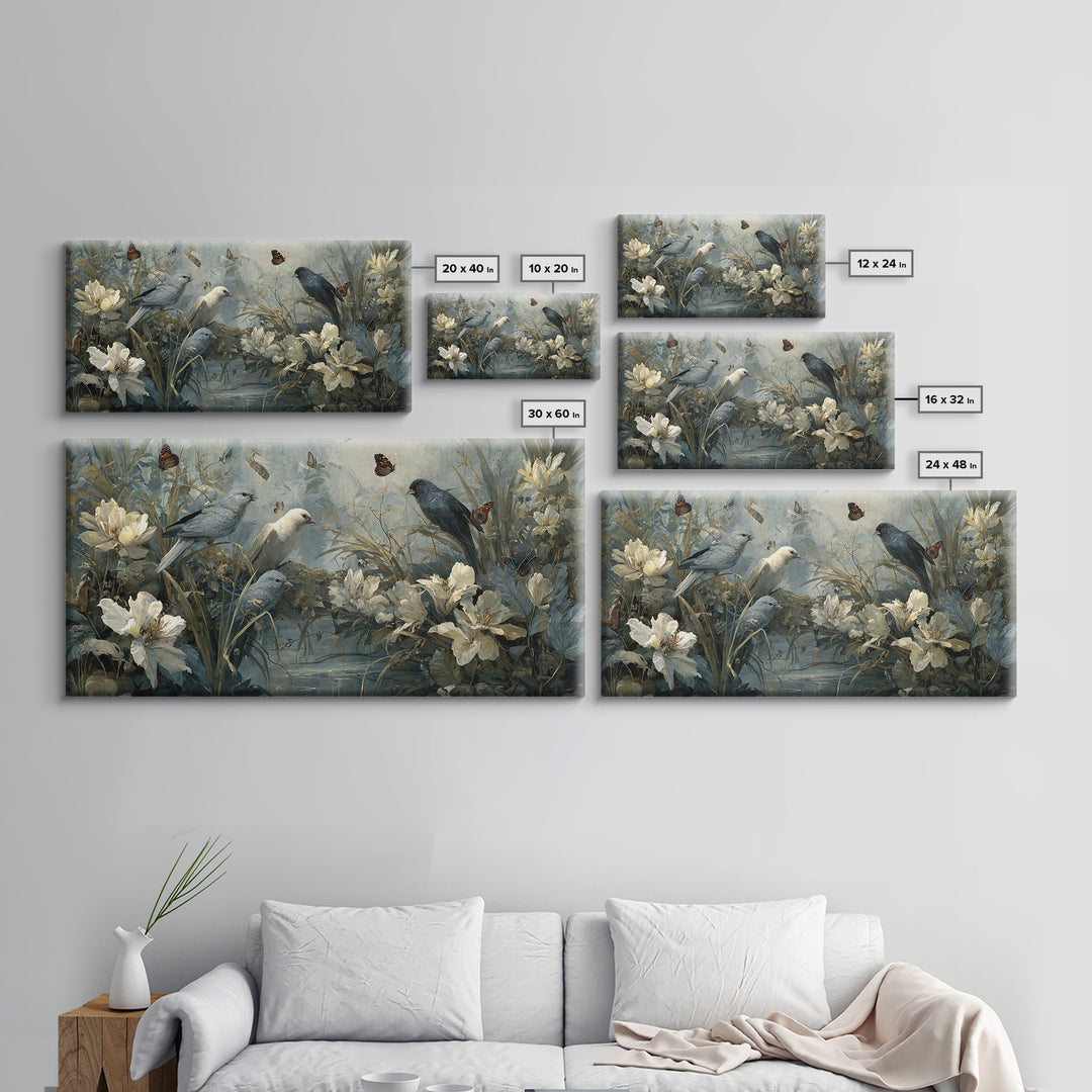 Explosive Floral Jungle Canvas Print, Maximalist Art, Printable Wall Art, Living Room Decor, Fine Art, Maximal, Dopamine Decor, MAX-2x1-21