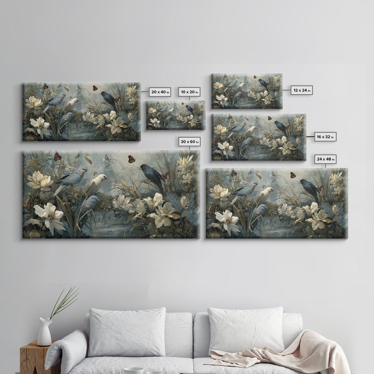 Explosive Floral Jungle Canvas Print, Maximalist Art, Printable Wall Art, Living Room Decor, Fine Art, Maximal, Dopamine Decor, MAX-2x1-21