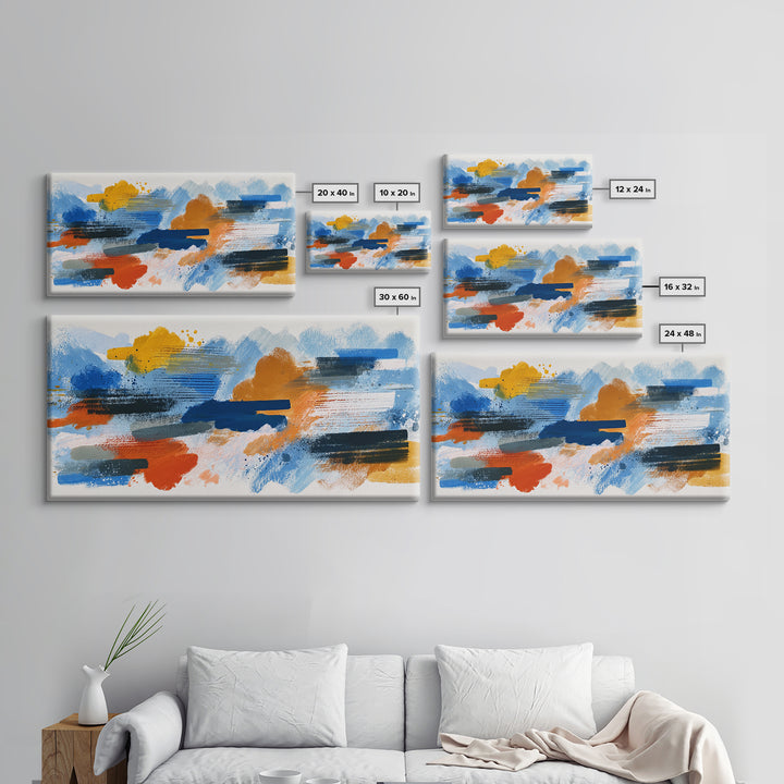 Chaotic Joyful Abstract Canvas Print, Maximalist Art, Home Decor, Living Room Decor, Abstract Art, Maximal, Printable Art, MAX-2x1-66