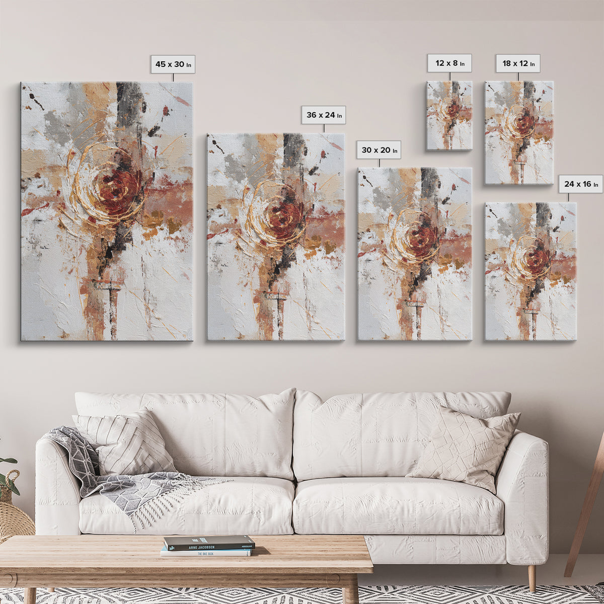 Chaotic Joyful Abstract Framed Canvas Print, Maximalist Art, Minimalist Decor, Living Room Decor, Maximal, Art Nouveau, MAX-2x3-6