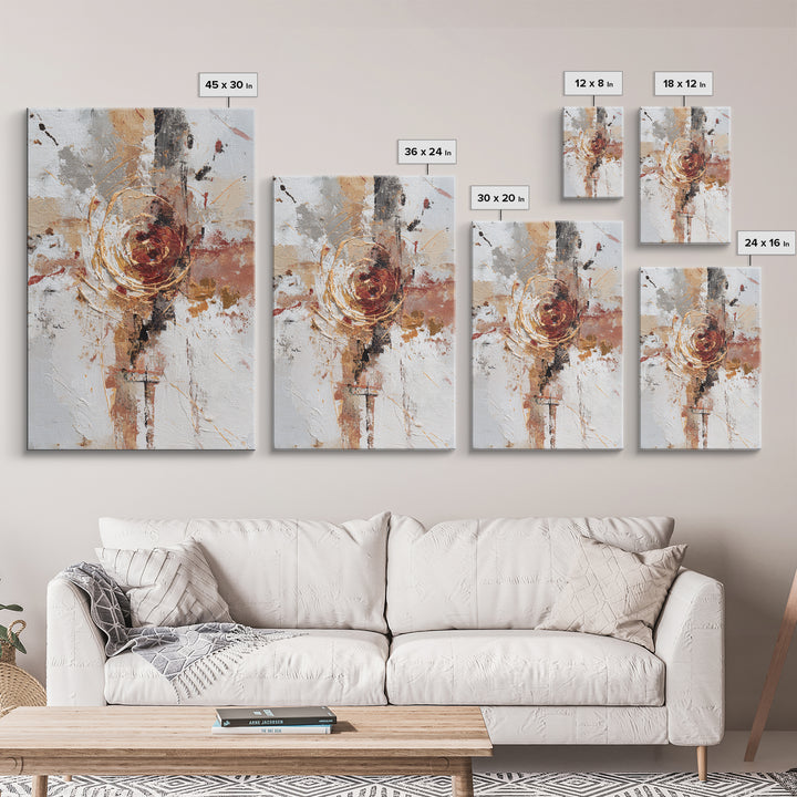 Chaotic Joyful Abstract Framed Canvas Print, Maximalist Art, Minimalist Decor, Living Room Decor, Maximal, Art Nouveau, MAX-2x3-6