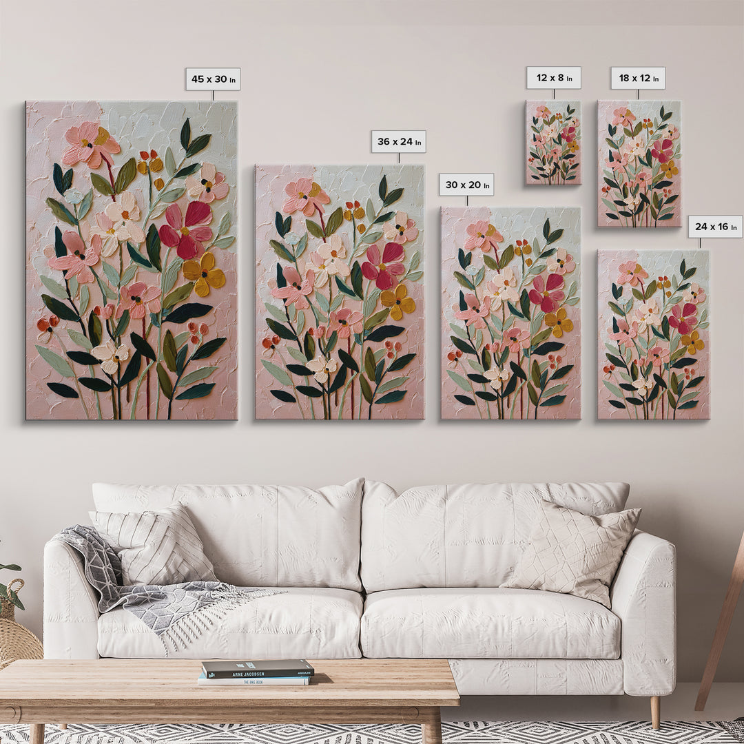 Matisse Inspired Cutouts with Vivid Floral Motifs Canvas Print, Maximalist Art, Printable Wall Art, Living Room Decor, Maximal, MAX-2x3-66