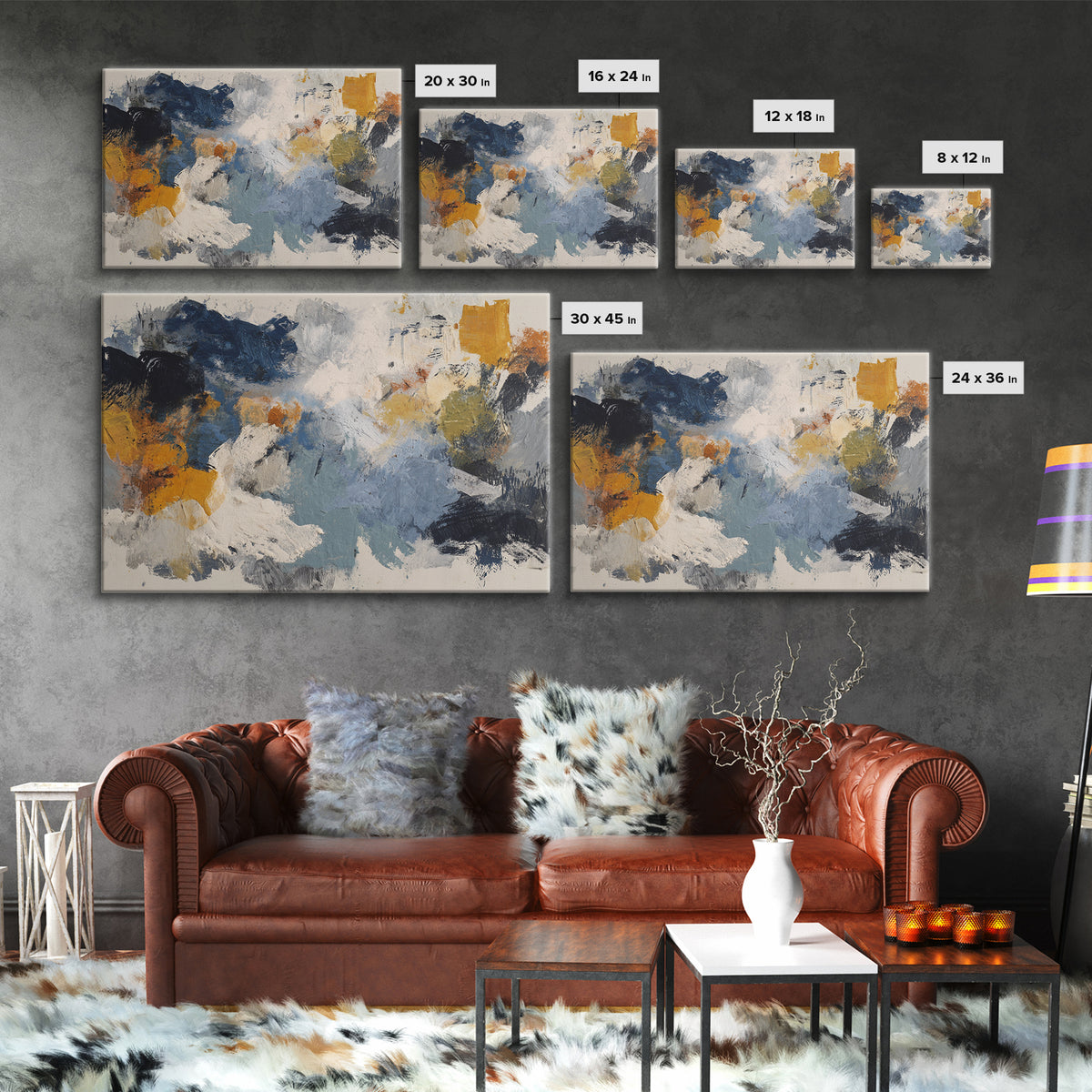 Chaotic Joyful Abstract Canvas Print, Maximalist Art, Modern Art, Living Room Decor, Fine Art, Maximal, Textured Painting, MAX-3x2-98