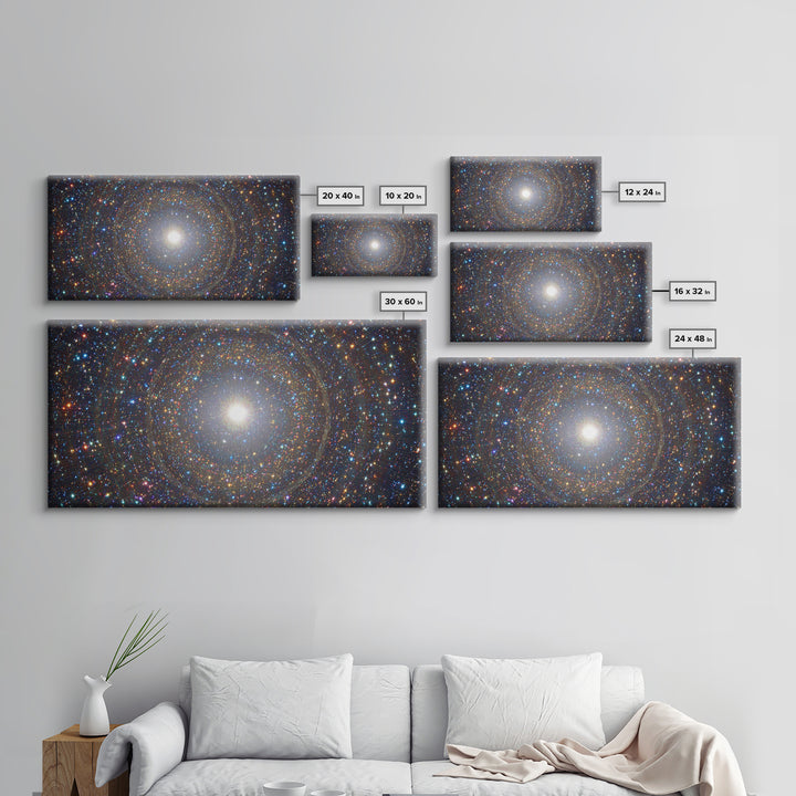 Radiant Cosmic Star Vortex Wall Art, Modern Abstract Art Print, Space Abstract Art, Blue Wall Decor, Gallery Wall Art, Home Office Art