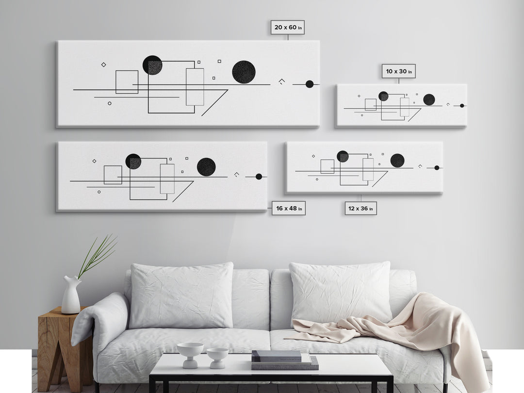 Minimalist Black Line Geometry Wall Art, Midcentury Modern Art Print, Bauhaus Design, Abstract Wall Art, Office Decor Poster