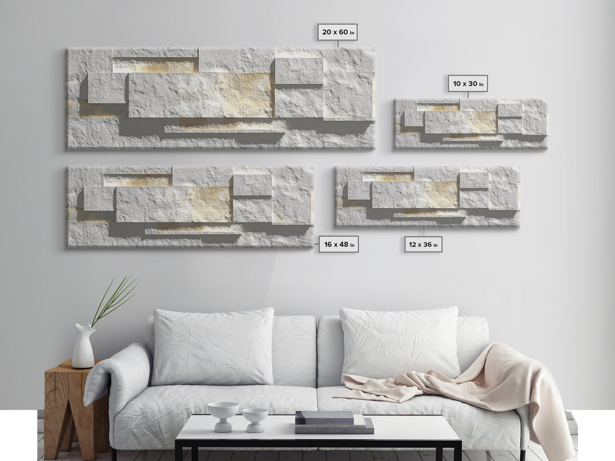 White Textured Relief Geometry Wall Art, Minimalist Modern Abstract Print, Gold Neutral Decor, Elegant Home Office Artwork
