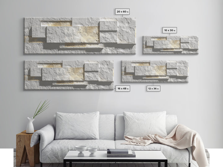 White Textured Relief Geometry Wall Art, Minimalist Modern Abstract Print, Gold Neutral Decor, Elegant Home Office Artwork