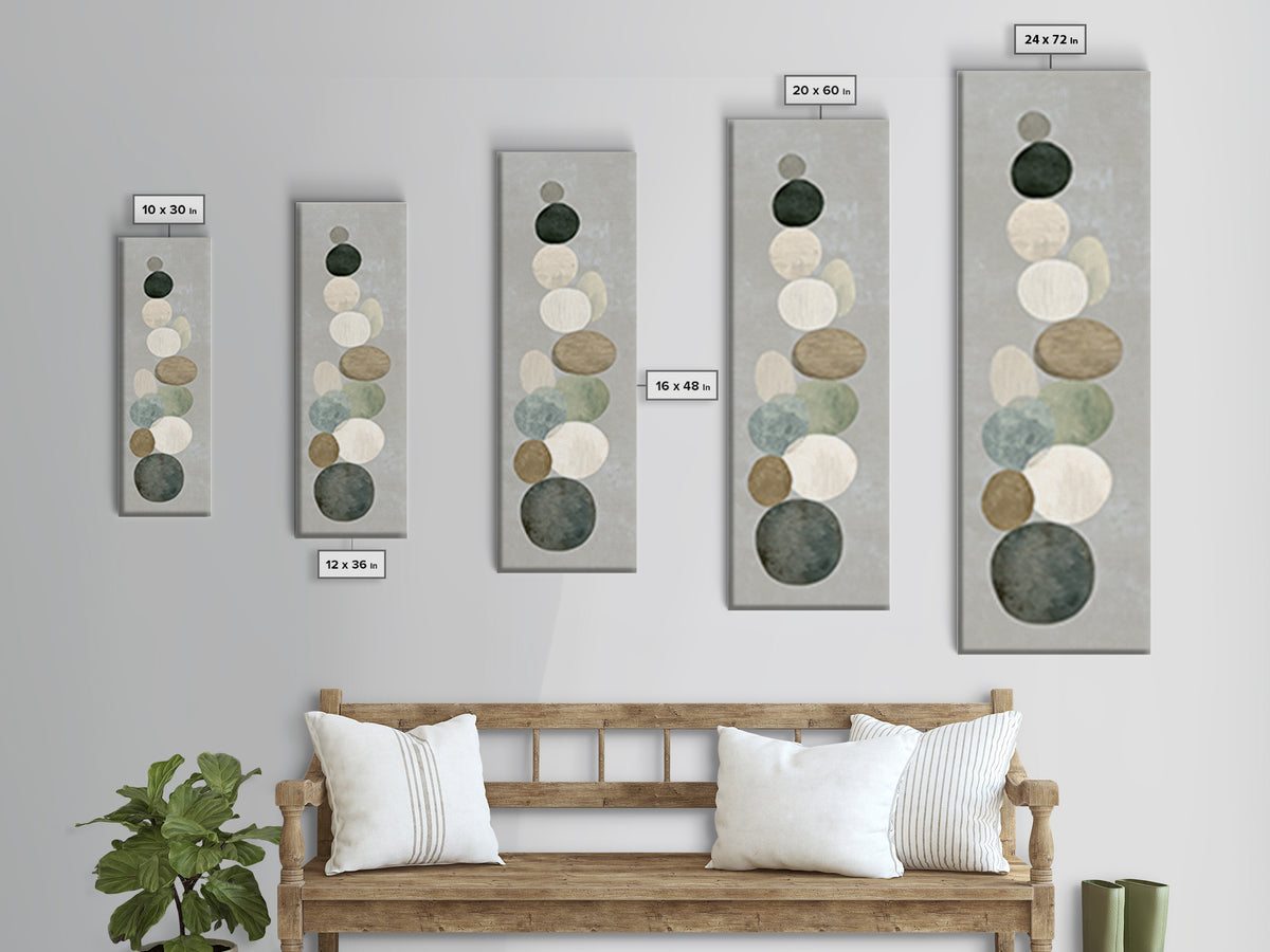 Sand Garden Lines as Minimalist Pattern Canvas Print, Meditation Art, Printable Artwork, Living Room Decor, Stillness, MED-1x3-83