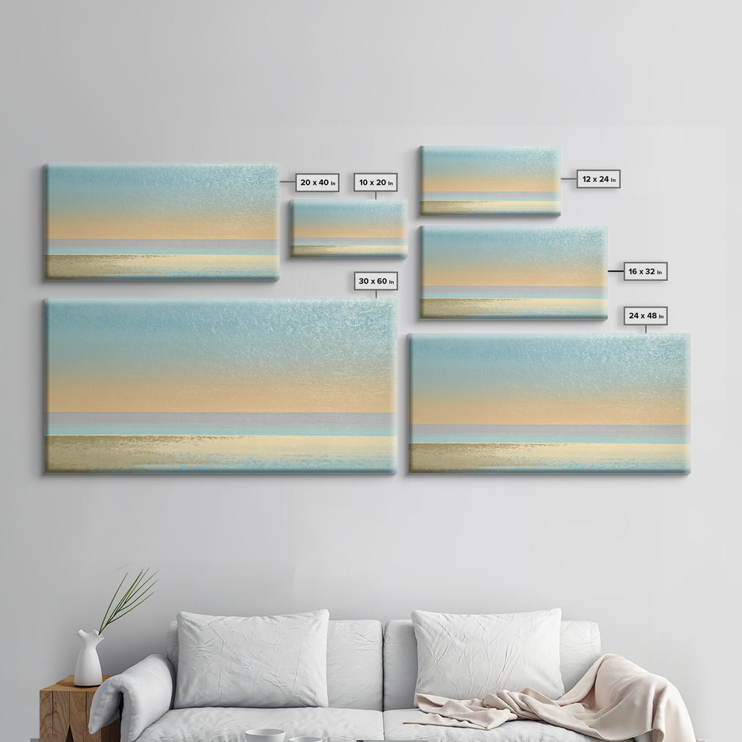 Soft Chakra Color Gradient Without Symbols Overload Canvas Print, Meditation Art, Art Deco, Living Room Decor, Stillness, MED-2x1-78