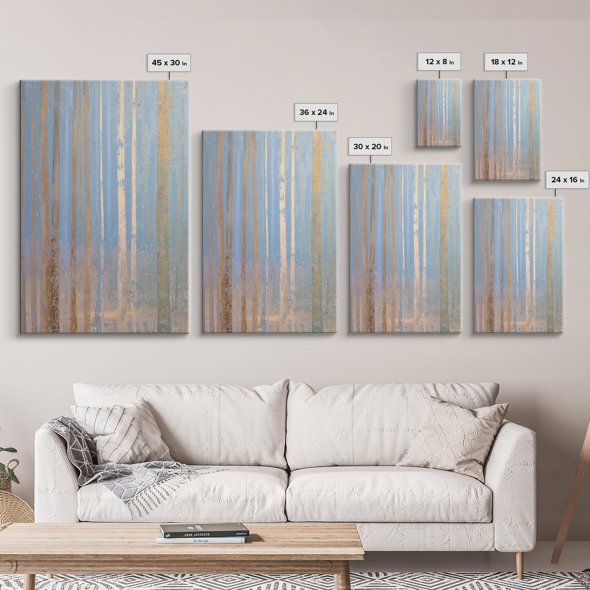 Abstract Breath Waves Framed Canvas Print, Meditation Art, Abstract Art, Living Room Decor, Stillness, Neutral Wall Art, MED-2x3-38