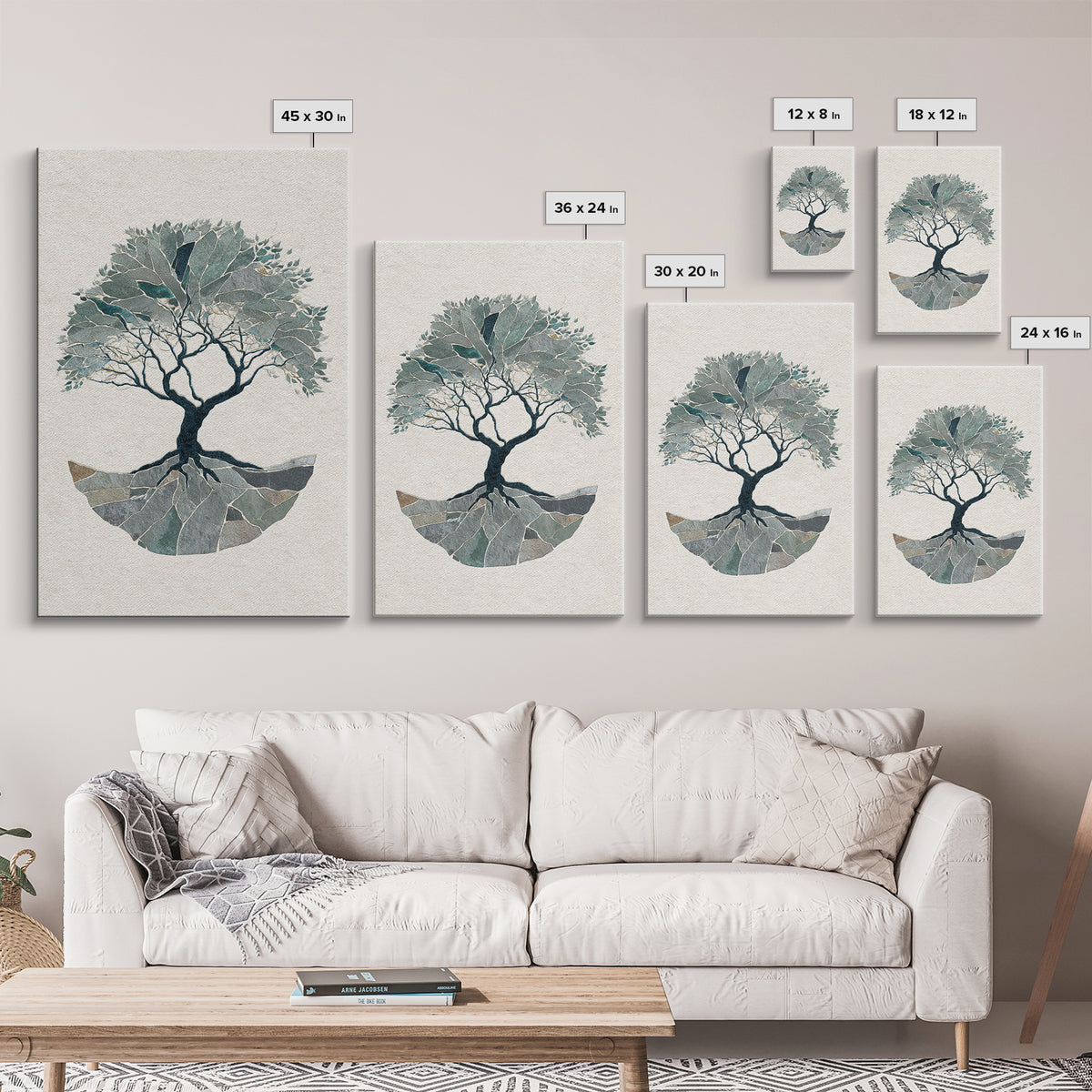 Tree of Life Framed Canvas Print, Meditation Art, Wall Decor, Living Room Decor, Fine Art, Stillness, Black Woman Art, MED-2x3-52