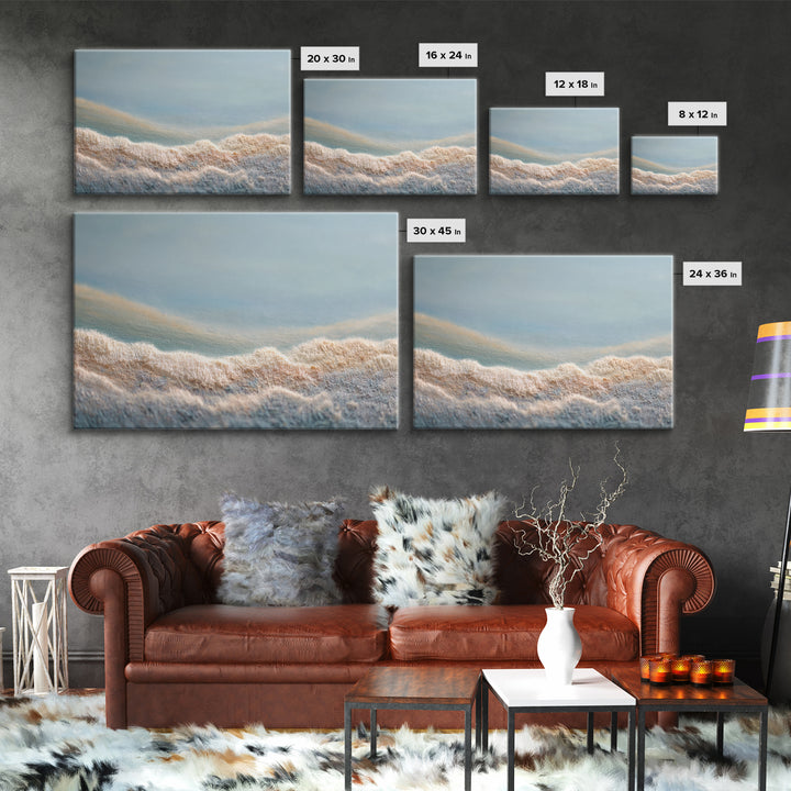 Abstract Breath Waves Framed Canvas Print, Meditation Art, Living Room Art, Living Room Decor, Stillness, Psychedelic Art, MED-3x2-10