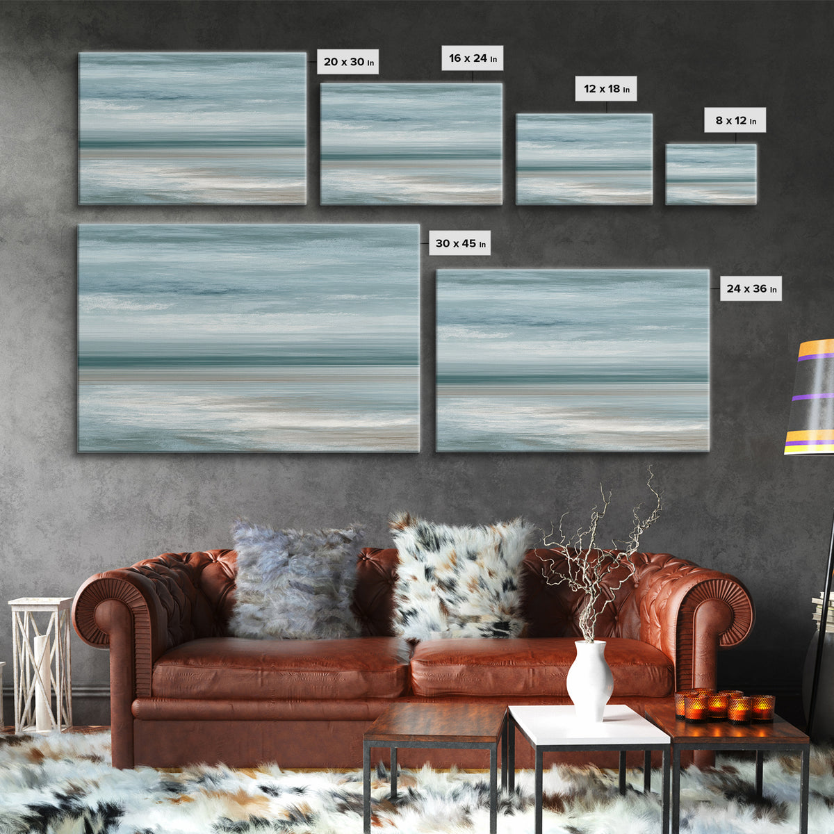 Abstract Breath Waves Canvas Print, Meditation Art, Spiritual Wall Art, Living Room Decor, Abstract Art, Stillness, Boho Decor, MED-3x2-34