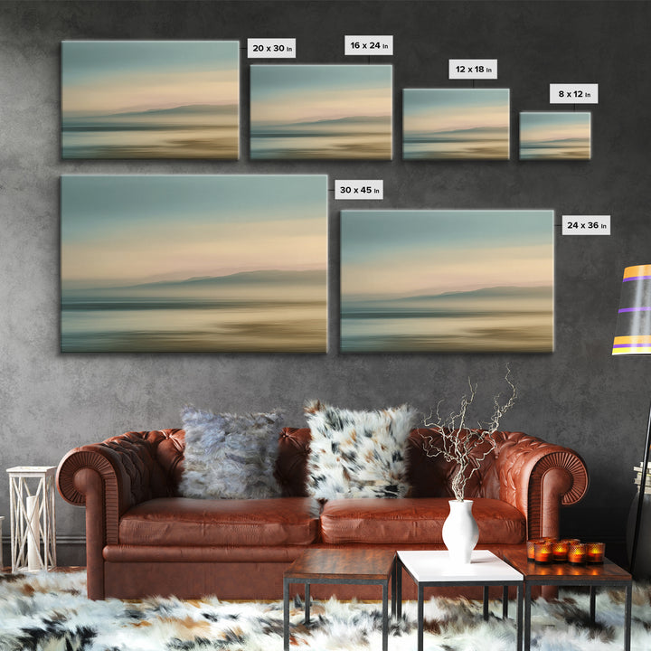 Soft Chakra Color Gradient Without Symbols Overload Canvas Print, Meditation Art, Neutral Wall Art, Living Room Decor, MED-3x2-38