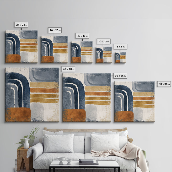 Minimal Abstract Wave Line Canvas Print, Minimalist Art, Minimalist Wall Art, Living Room Decor, Abstract Art, Minimal, MIN-1x1-13