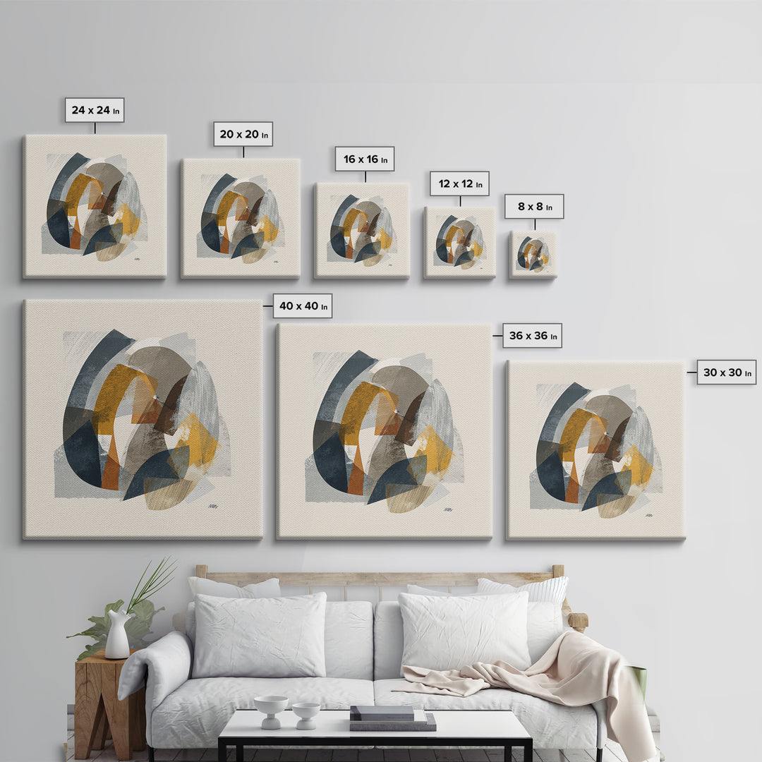 Two Overlapping Organic Shapes Canvas Print, Minimalist Art, Canvas Tote Bag, Living Room Decor, Abstract Art, Minimal, MIN-1x1-19